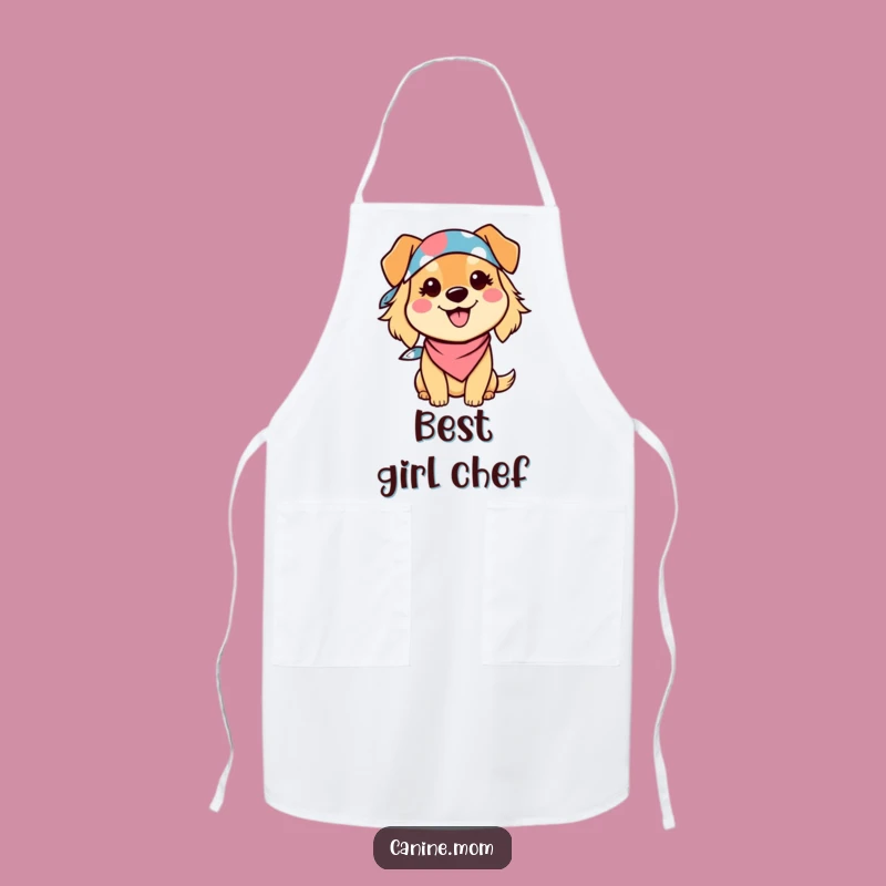 Funny Dog Lady Apron: Kawaii Bandana Smile Chef's Perfect Gift