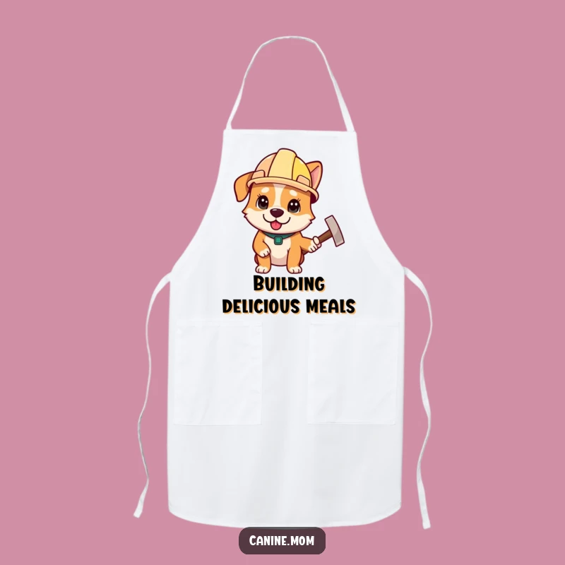 Funny Construction Dog Apron - Work in Progress Chef Gift