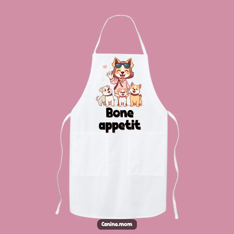 Funny Dog Lady Apron: Enthusiastic Waving Hello to Dogs, A Humorous Accessory for Pup Lovers