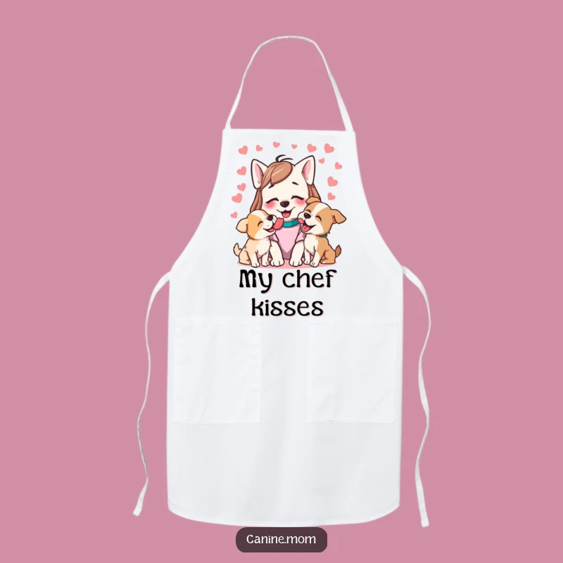 Funny Dog Lick Attack Apron - Kitchen Fun for Dog Lovers