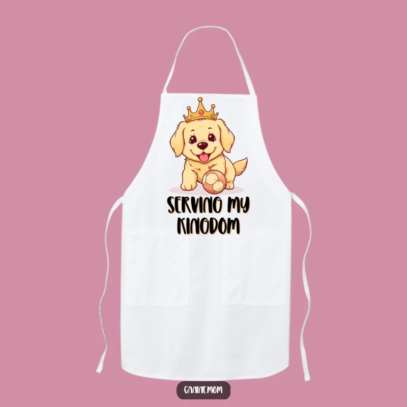 Funny Golden Retriever King Apron - Royal Fetch Kitchen Chef Gift