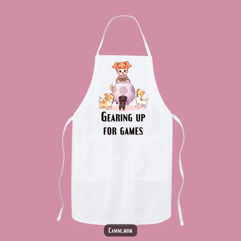 Funny Dog Lady Fetch Apron: Durable Pup Ball Player Kitchen Accessory Gift