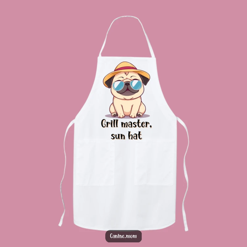 Funny Pug Sun Hat Apron: Cook Up Some Fun, Adorable Funny Gift for Pet Chefs