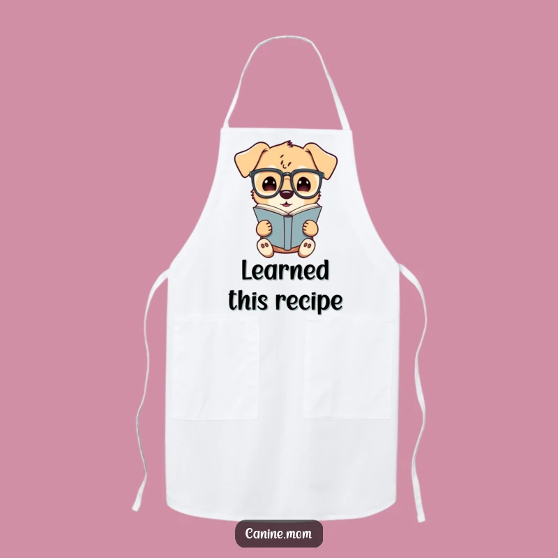 Funny Scholar Dog Apron: Cook Up Laughs with this Bookish Canine Chef