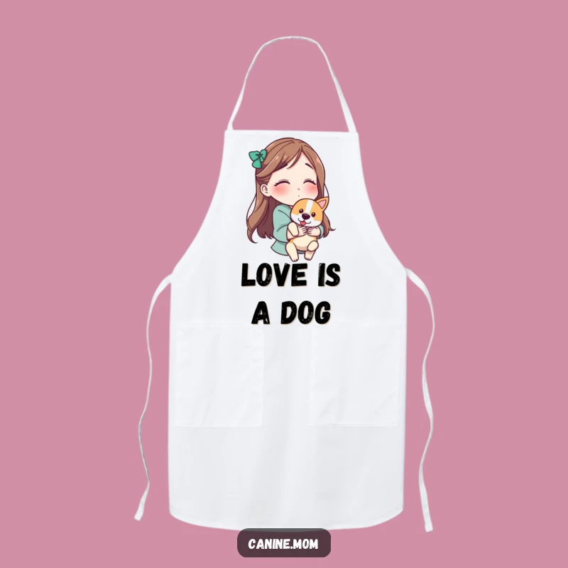 Funny Dog Lover Apron: Kissing Your Dog, Hilarious Kitchen Wear for Pet Parents
