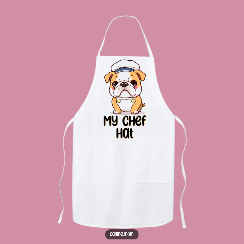 Funny Chef Bulldog Apron - Determined Pup Culinary Master Gift