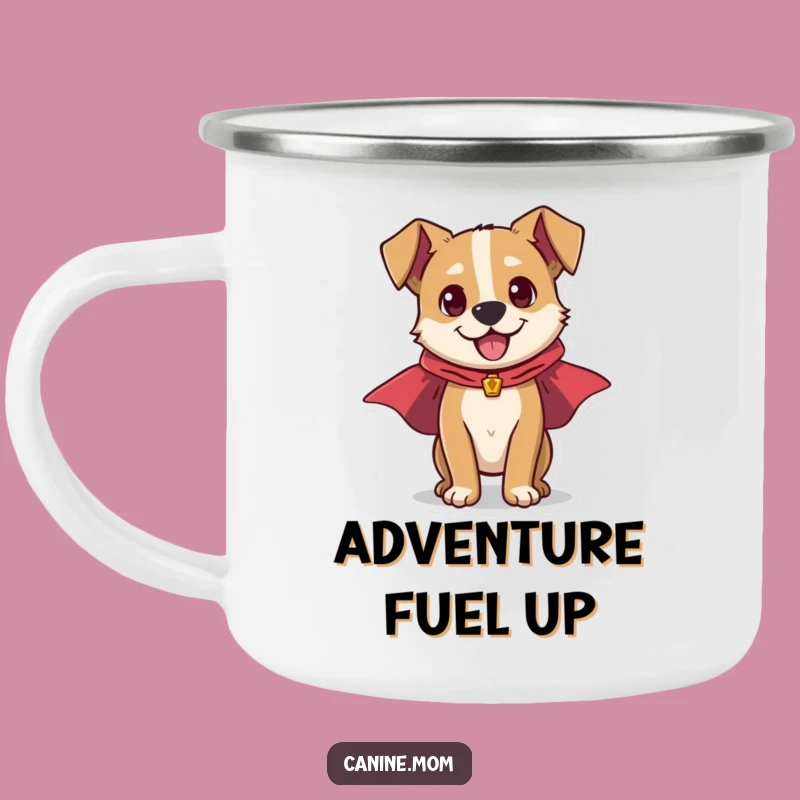 Funny Superhero Dog Camping Mug: Fuel Your Adventures with Heroic Energy