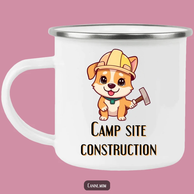 Funny Builder Dog Camping Mug - Rugged Sips for Tough Jobs Gift