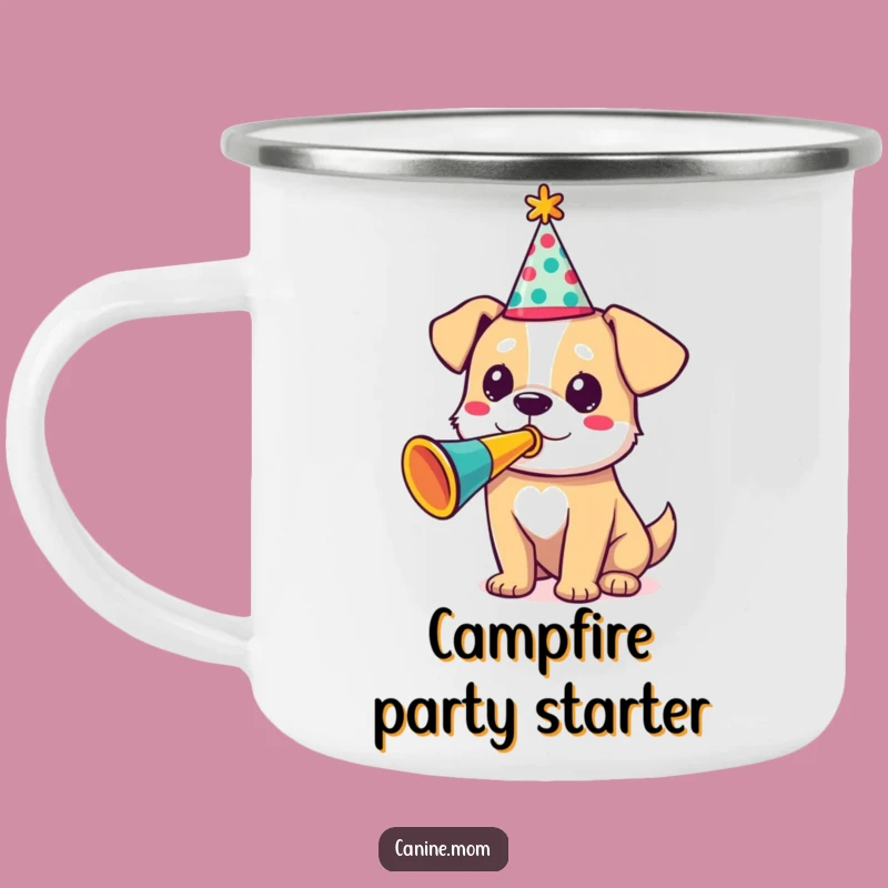 Funny Party Dog Camping Mug - Festive Sips for Outdoor Fun Gift