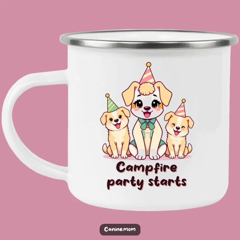 Adventure Funny Kawaii Dog Lady Camping Mug: Party Pups Edition!