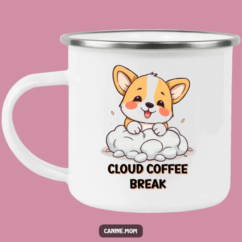 Funny Corgi Camping Mug - Cloud Digging Adventure Gift