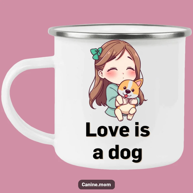 Funny Dog Lover Camping Mug: Kissing Your Dog, Hilarious Outdoor Gear