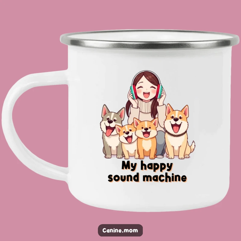 Funny Earmuff Dog Lover Camping Mug: Hilarious Outdoor Gear for Barking Dog Fans
