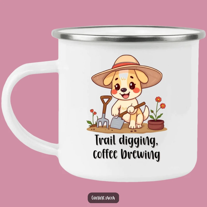 Funny Dog Gardening Camping Mug: Sip & Enjoy the Outdoors