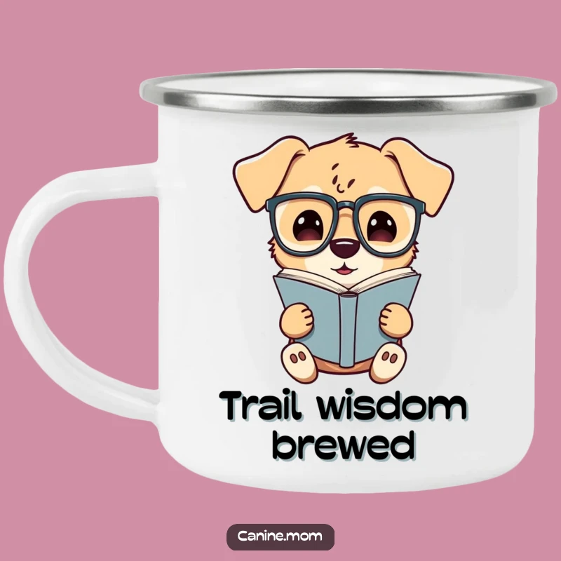 Funny Bookworm Dog Camping Mug: Adventure and Stories for the Trail