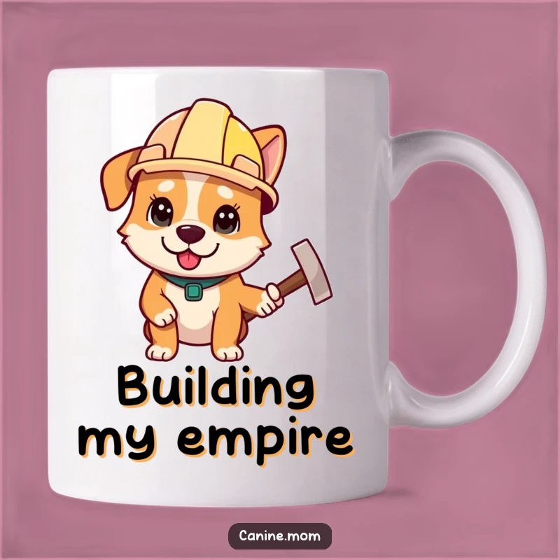 Funny Builder Dog Mug - Determined Canine Craftsman Funny Gift