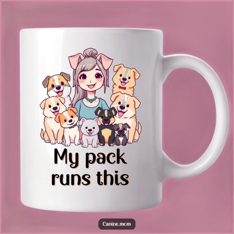 Funny Dog Lover Mug - Happy Dog Lady Gift with Adorable Pups