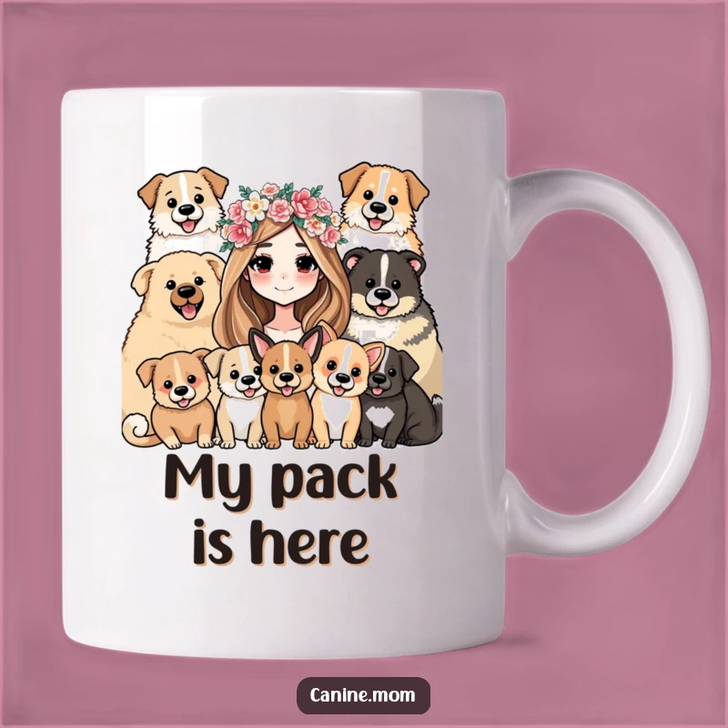 Funny Flower Crown Dog Mom Mug - Perfect Gift for Dog Lovers & Pet Parents