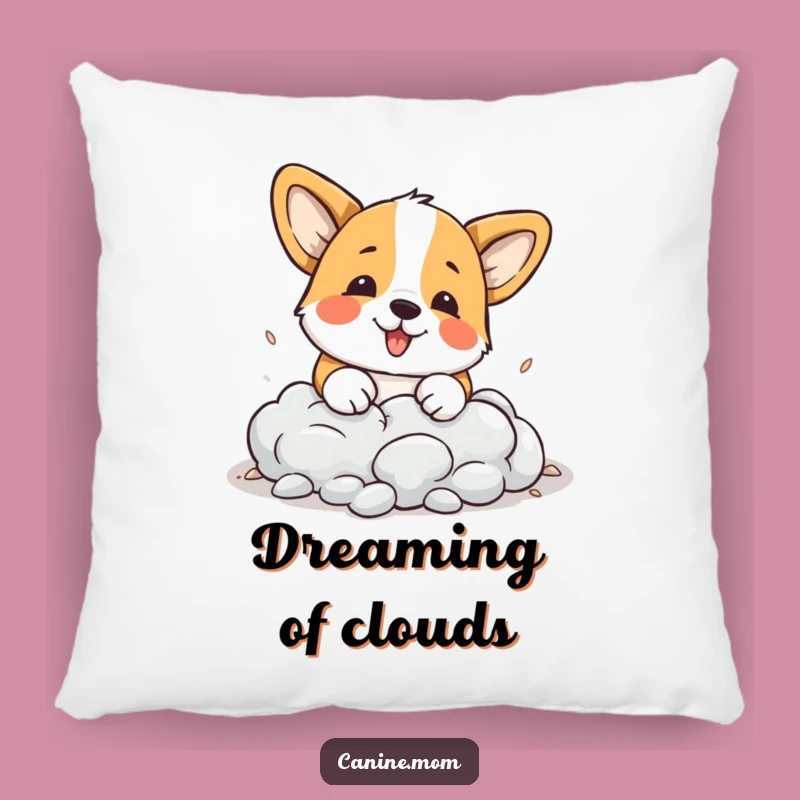 Cozy Funny Corgi Pillow - Cloud Digging Dreamer's Gift