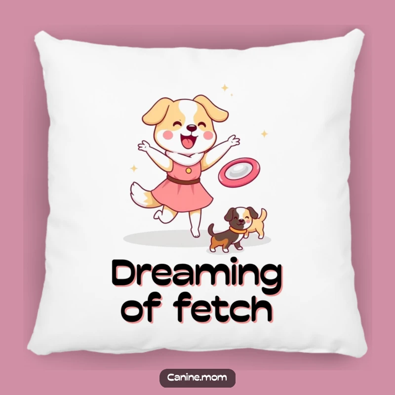 Funny Dog Lady Frisbee Pillow: Soft Kawaii Playtime Cushion, Adorable Gift