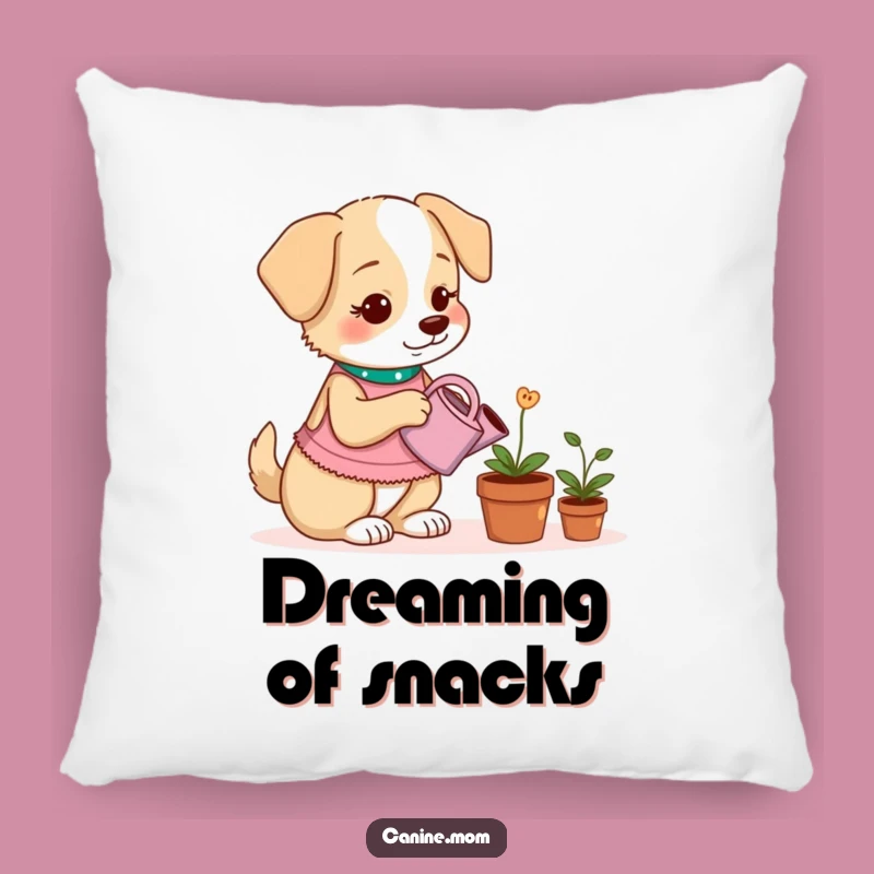 Comfortable Funny Dog Treat Plant Pillow - Cozy Decor for Dog Moms
