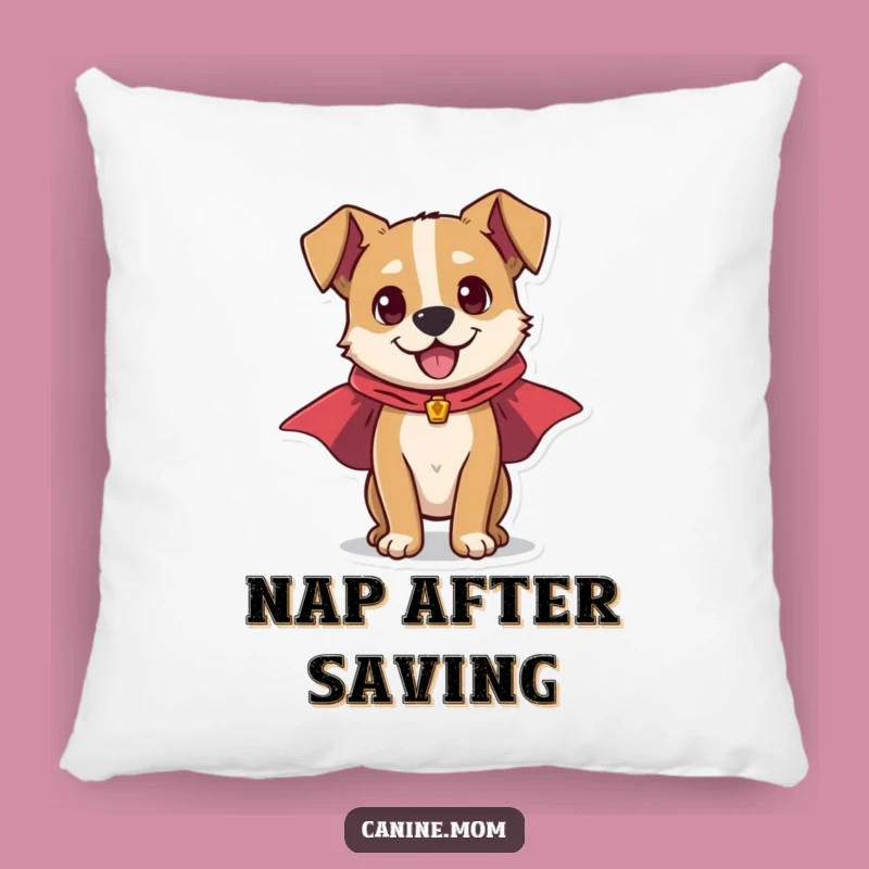 Funny Action Dog Pillow: Cozy Comfort with a Superhero Canine