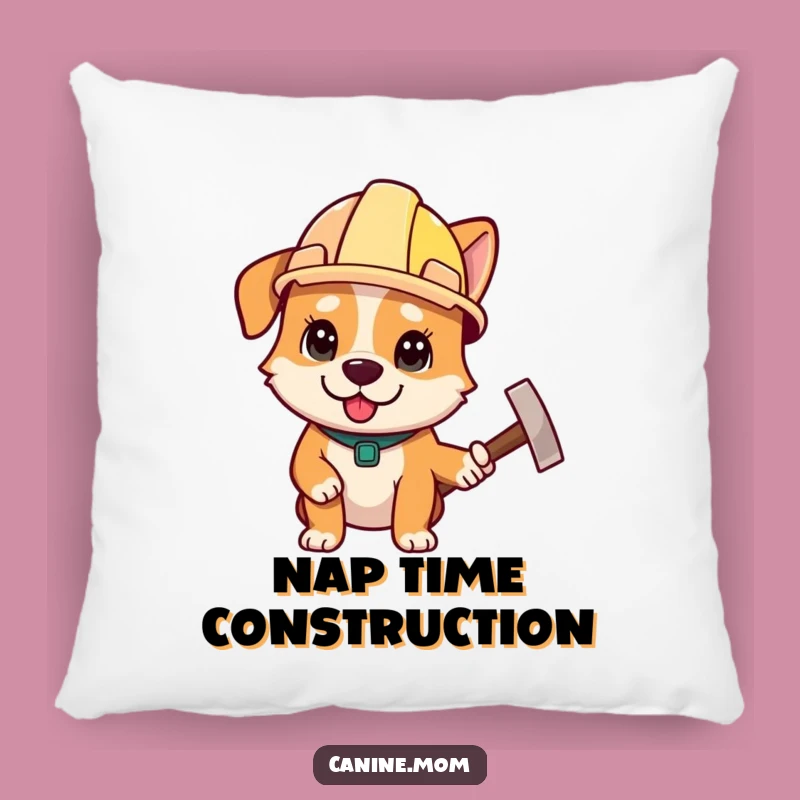 Funny Builder Dog Pillow - Cozy Comfort for the Determined Gift