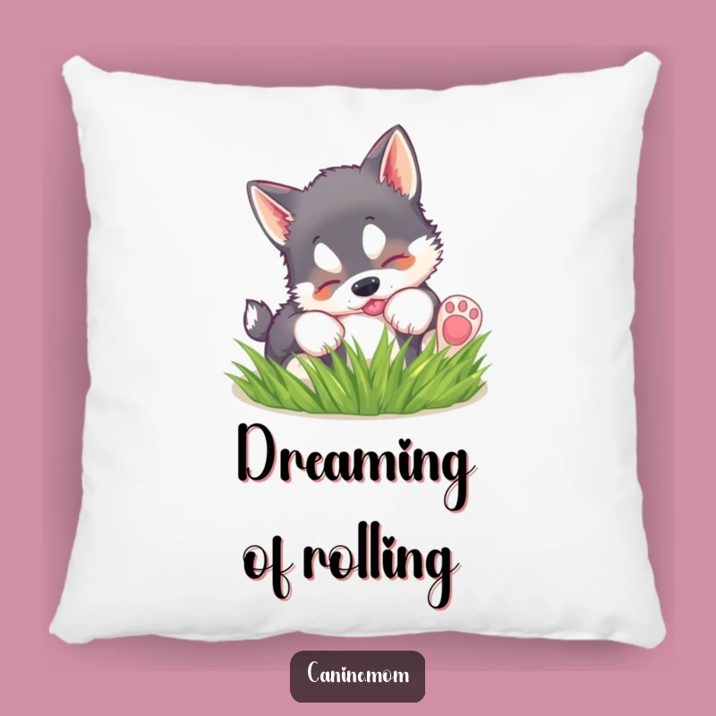 Funny Husky Puppy Grass Pillow: Cozy Comfort with Adorable Cuteness