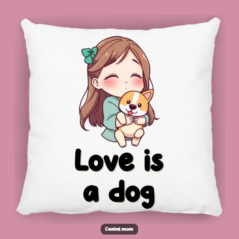 Funny Dog Lover Pillow: Kissing Your Dog, Comfy and Hilarious Accent