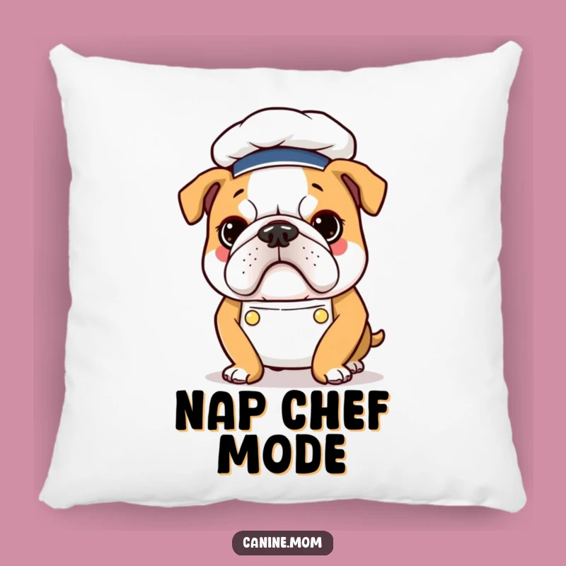 Cozy Funny Bulldog Pillow - Chef Pup Comfort Gift