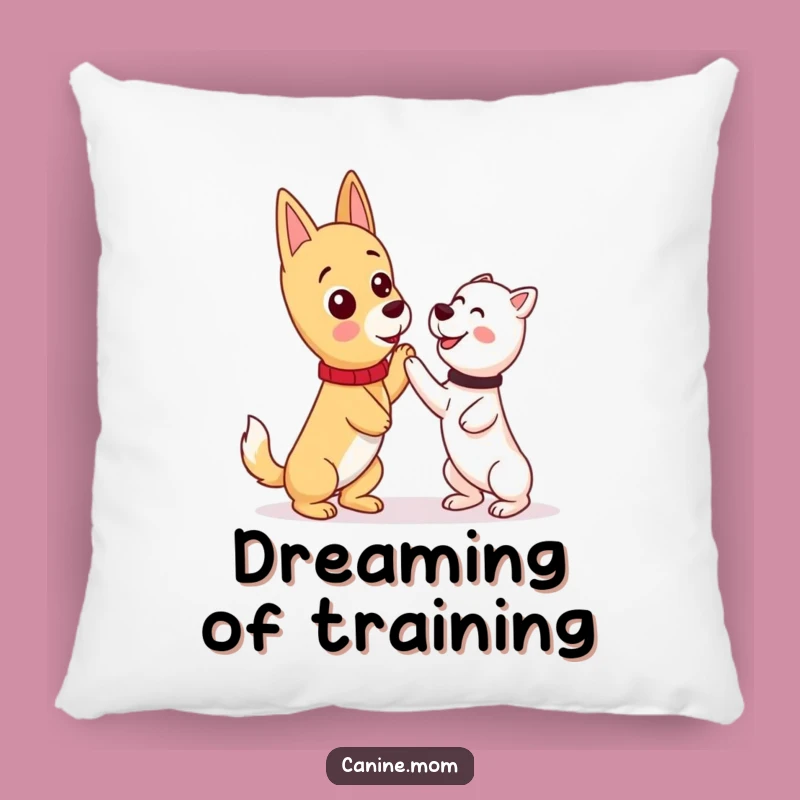 Soft Funny Kawaii Dog Lady Pillow: Training Time Comfort - Cute Funny Gift!