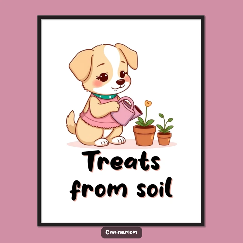 Funny Dog Treat Plant Digital Art - Printable Whimsy for Dog Lovers