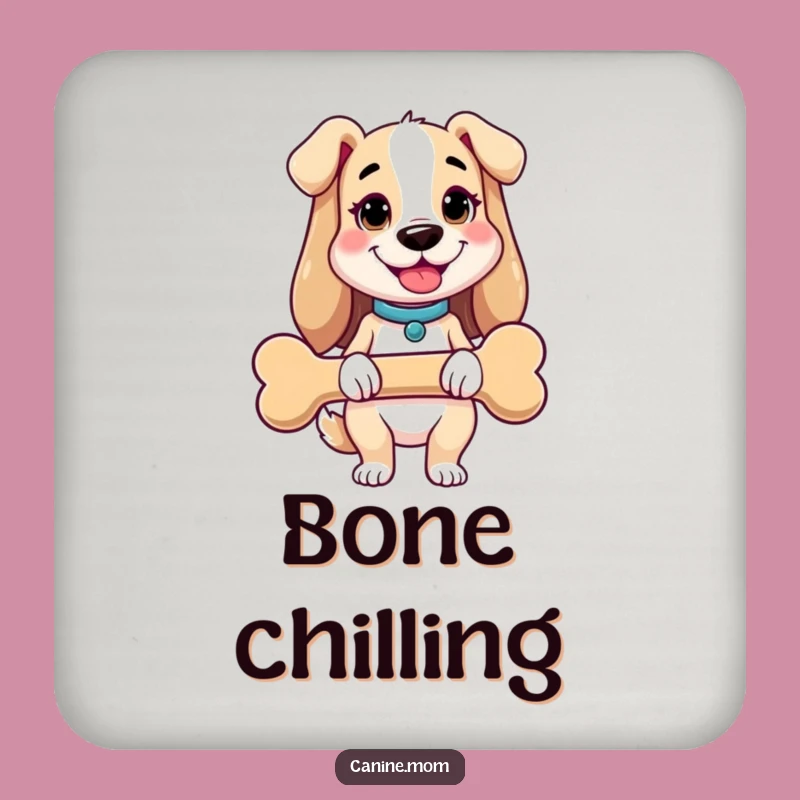 Funny Dog Lady Drink Coasters: Giant Bone Holder, Protect Surfaces with Humorous Style