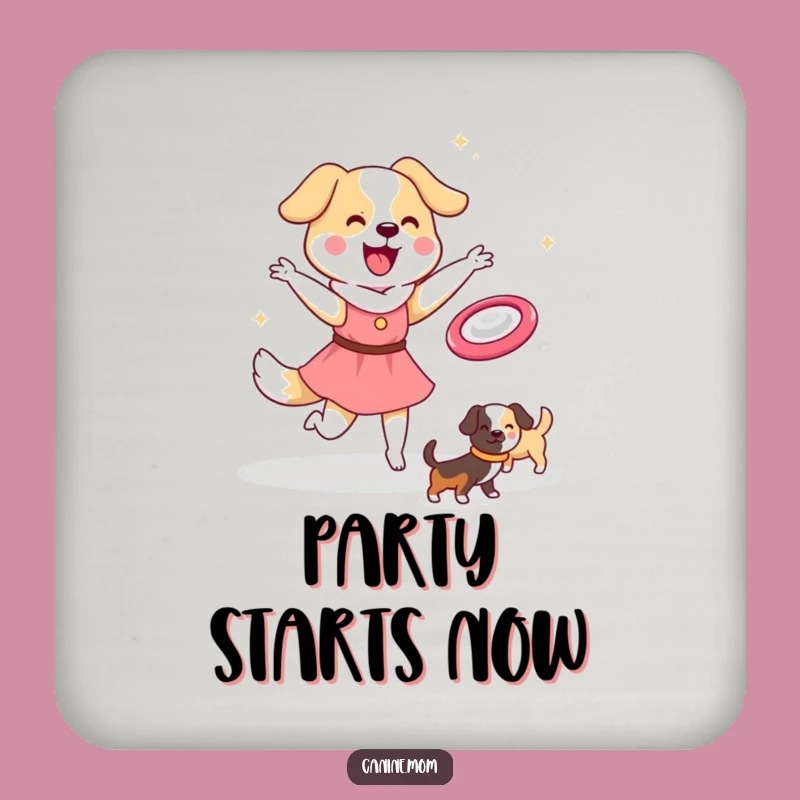 Funny Dog Lady Frisbee Coaster: Kawaii Play Protection, Ideal Gift