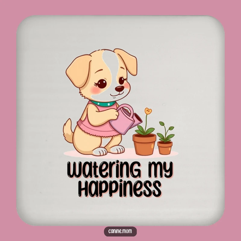 Funny Dog Treat Plant Drink Coasters - Protect Surfaces with Humor