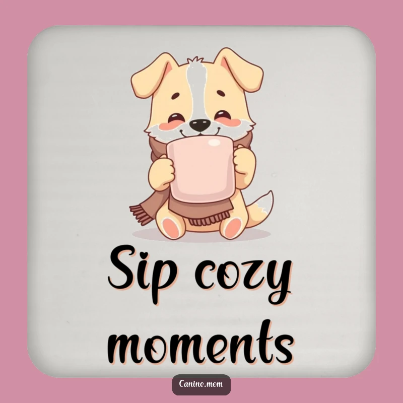 Funny Cozy Dog Drink Coaster: Protect Surfaces with Warmth and Charm