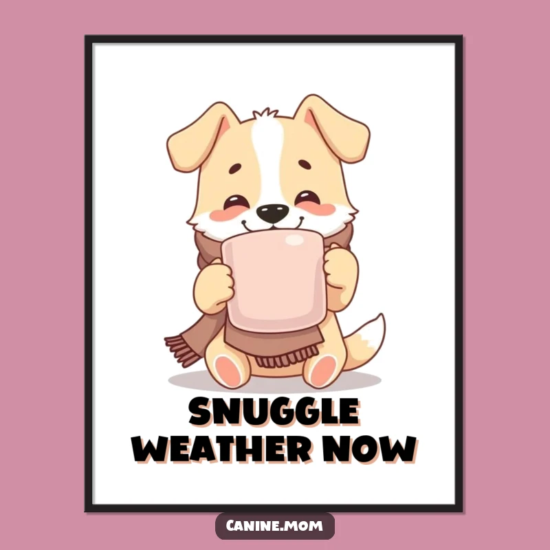 Funny Cozy Dog Poster: Spread Joy with Warm Wall Art