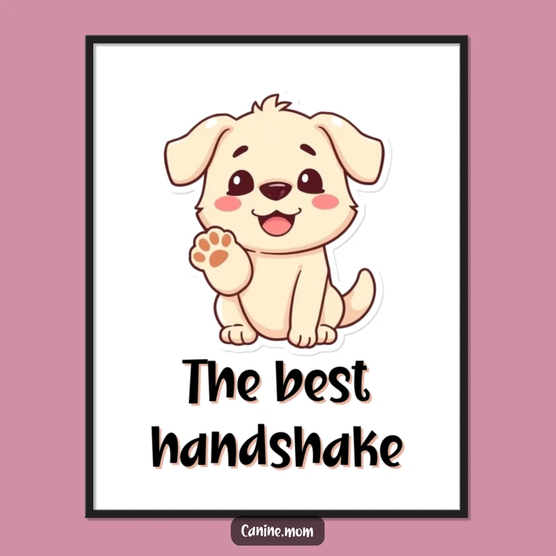 Funny Dog Paw Poster: Friendly Greeting Art, Perfect Wall Decor Gift