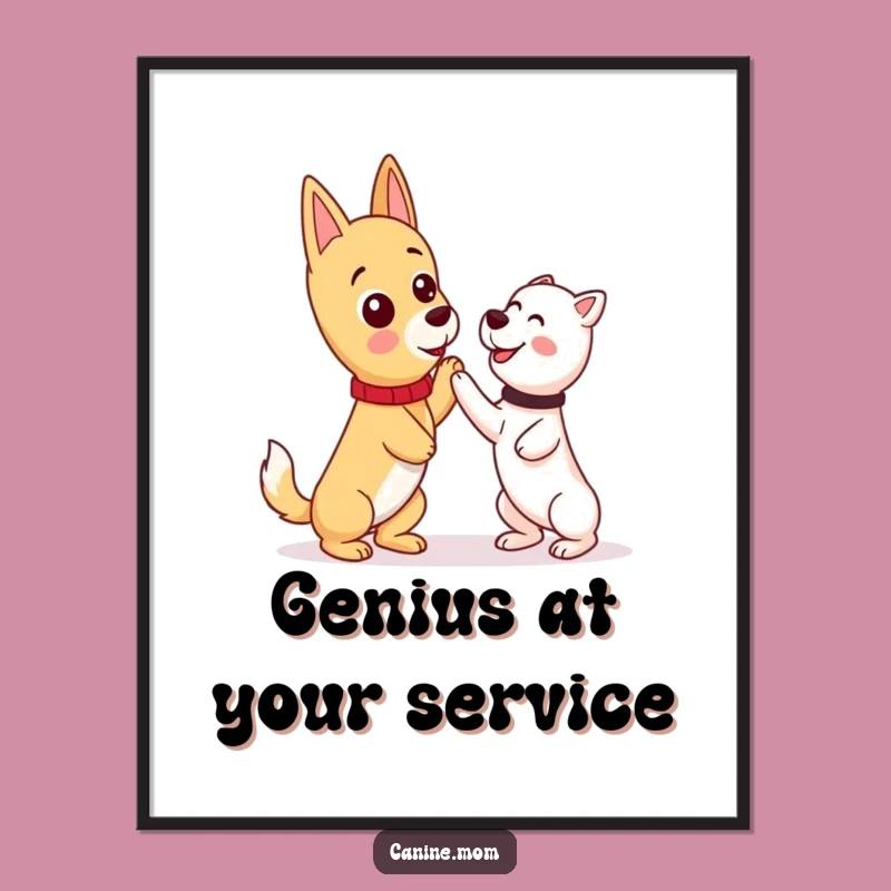 Funny Kawaii Dog Lady Poster: Training Triumphs - Quirky Funny Gift!