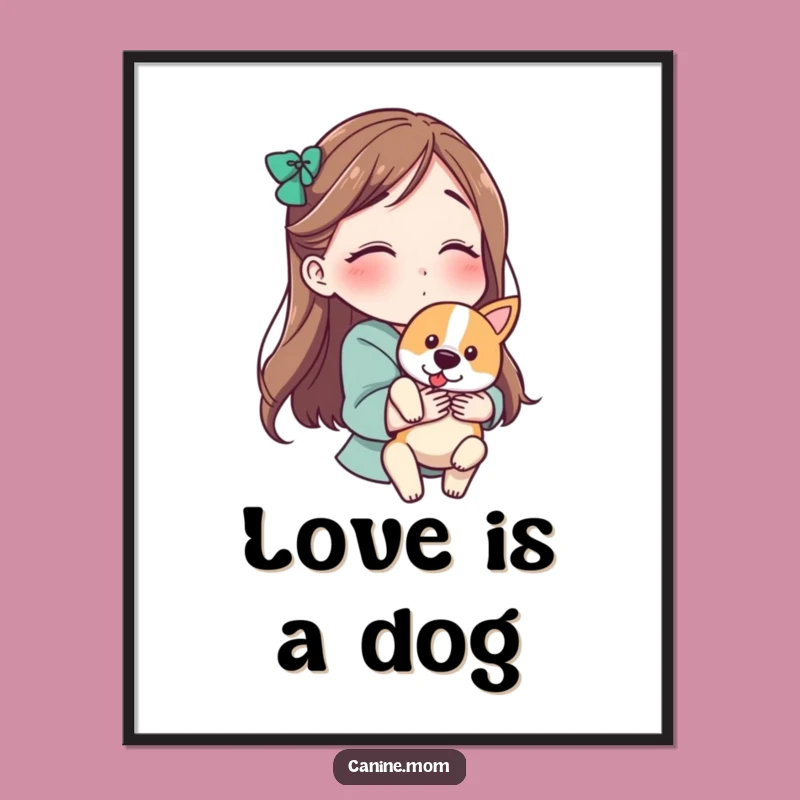 Funny Dog Lover Poster: Kissing Your Dog, Hilarious Wall Art for Pet Parents