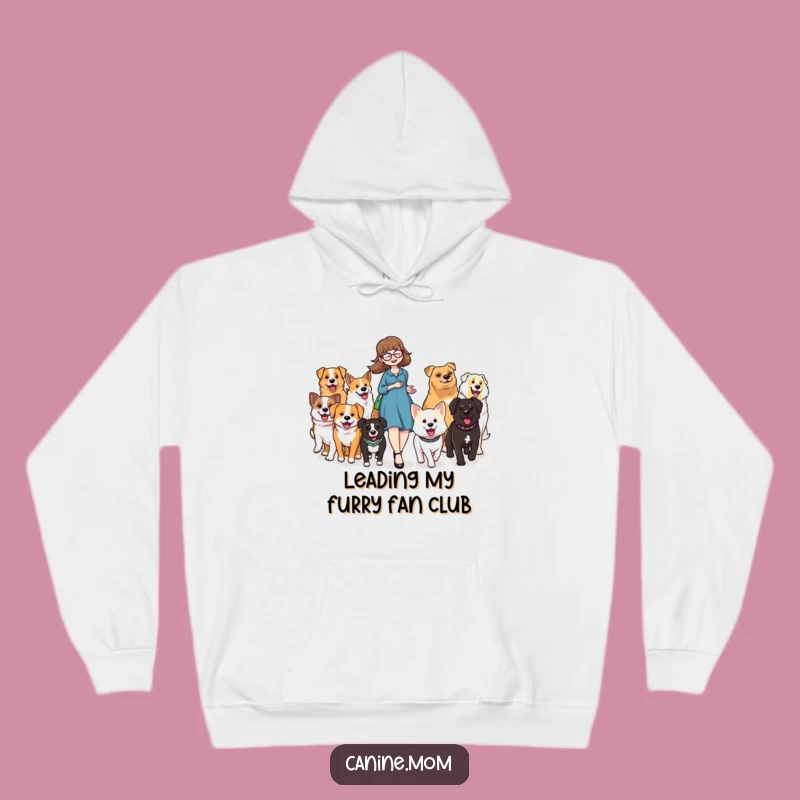 Cozy Funny Dog Lady Parade Hoodie: Warm Happy Dog Walker Sweatshirt Gift