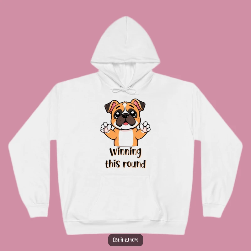 Funny Boxer Cheer Paws Hoodie - Cozy Up with Energetic Fun!