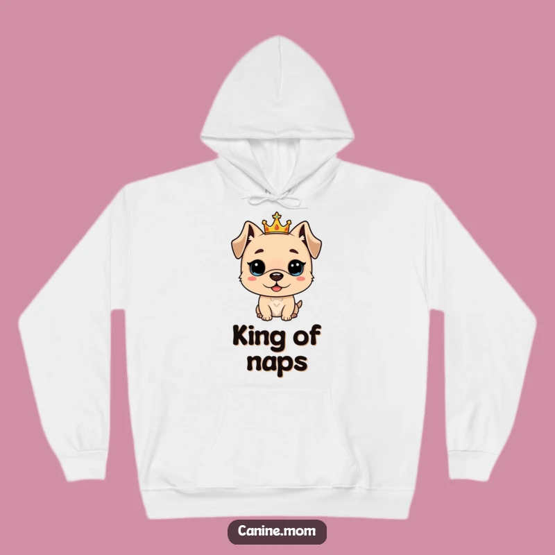 Funny Crowned Dog Hoodie - Cozy Regal Wear for a Hilarious Gift