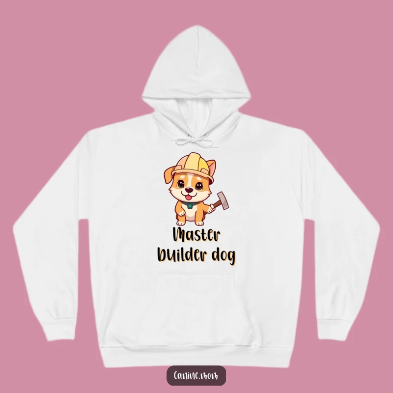 Funny Builder Dog Hoodie - Cozy Workwear for the Determined Gift