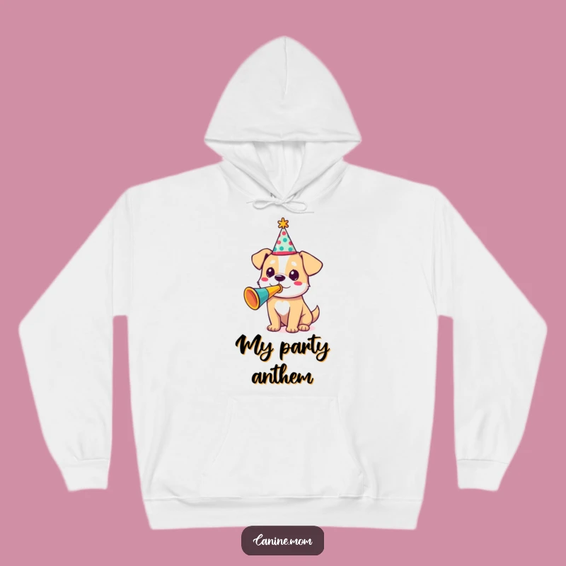 Funny Party Animal Dog Hoodie - Cozy Celebration Wear Gift