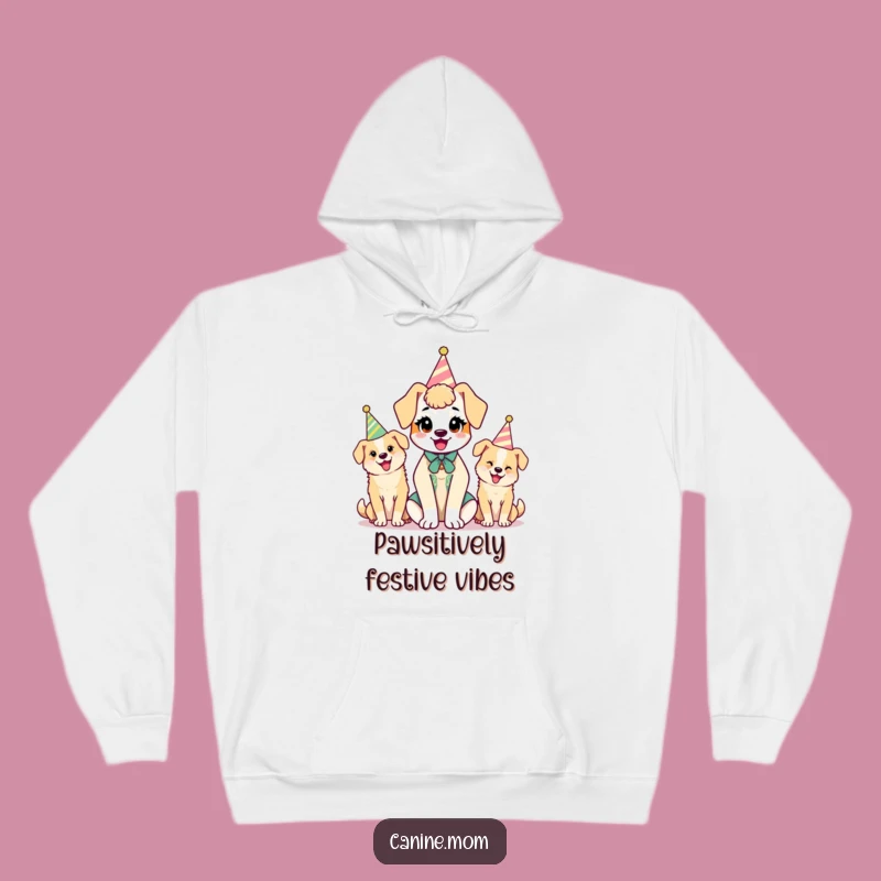 Cozy Funny Kawaii Dog Lady Hoodie: Party Pups Warmth - Great Funny Gift!