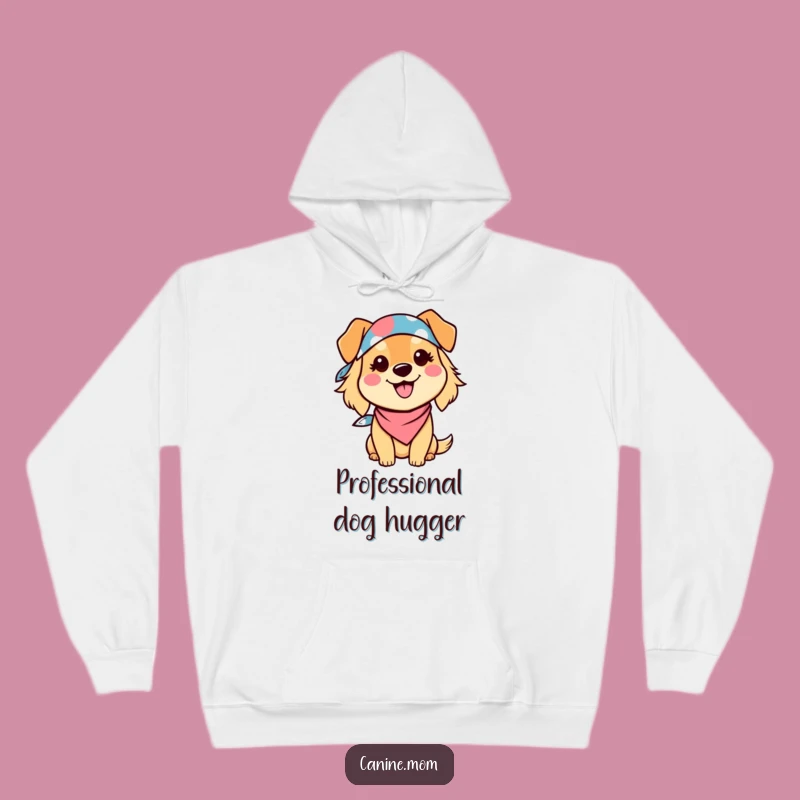 Cozy Funny Dog Lady Hoodie: Kawaii Bandana Pup Lover's Perfect Gift