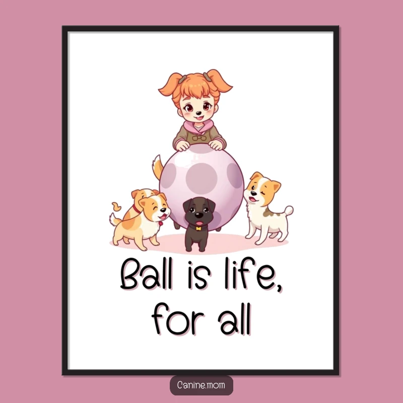 Exciting Free Printable Wall Art: Dog Lady's Giant Fetch Game