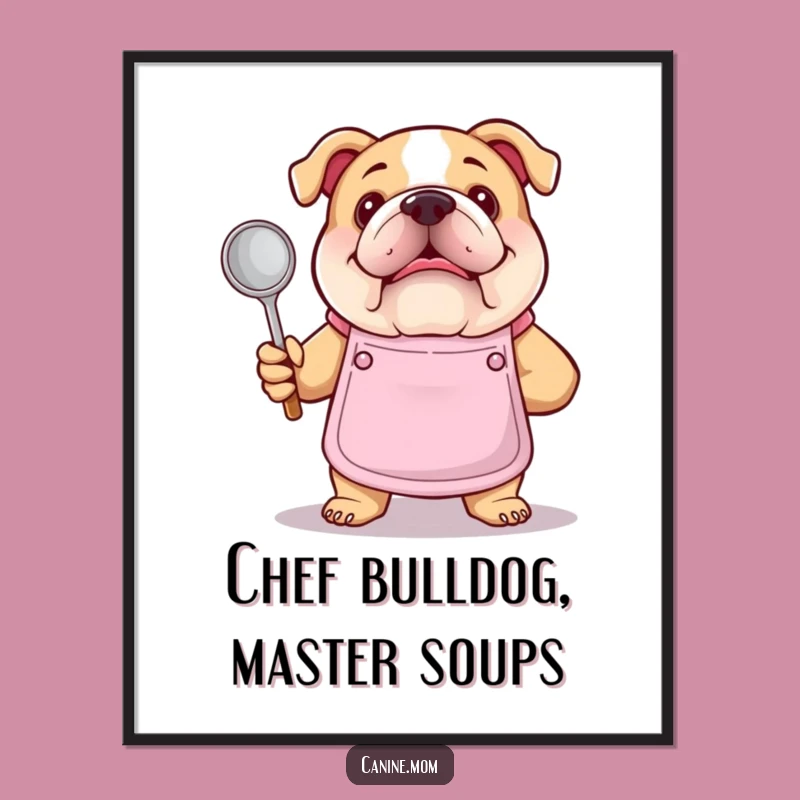 Free Printable Wall Art: Chef Bulldog's Culinary Creations Decor