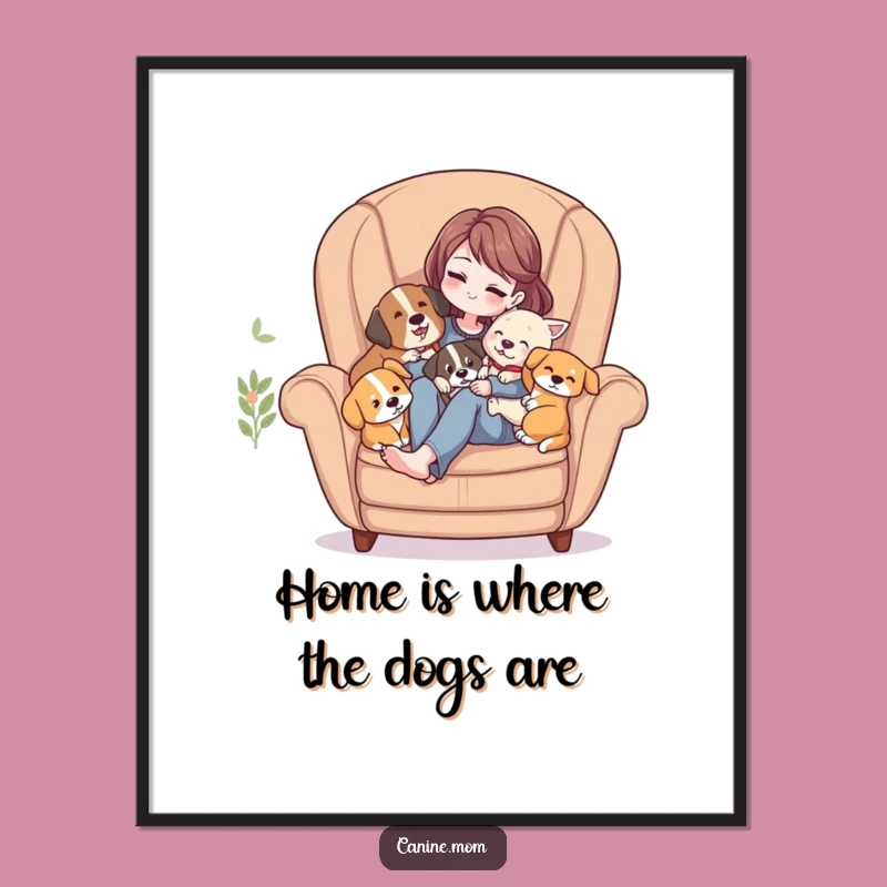 Funny Free Printable Wall Art: Cozy Comforts of Dog Cuddles, Downloadable Home Decor